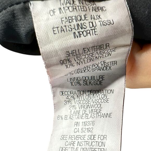 HELMUT LANG Black Asymmetric Sheath Mini Dress Women's Size 6 Classic LBD Basics - Picture 4 of 7